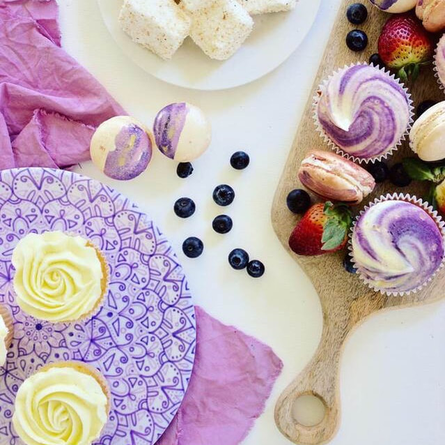 Pretty sustainable homewares paired with our purple and beautiful eco textiles