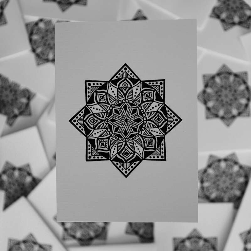 Beautiful greeting cards that are black and white