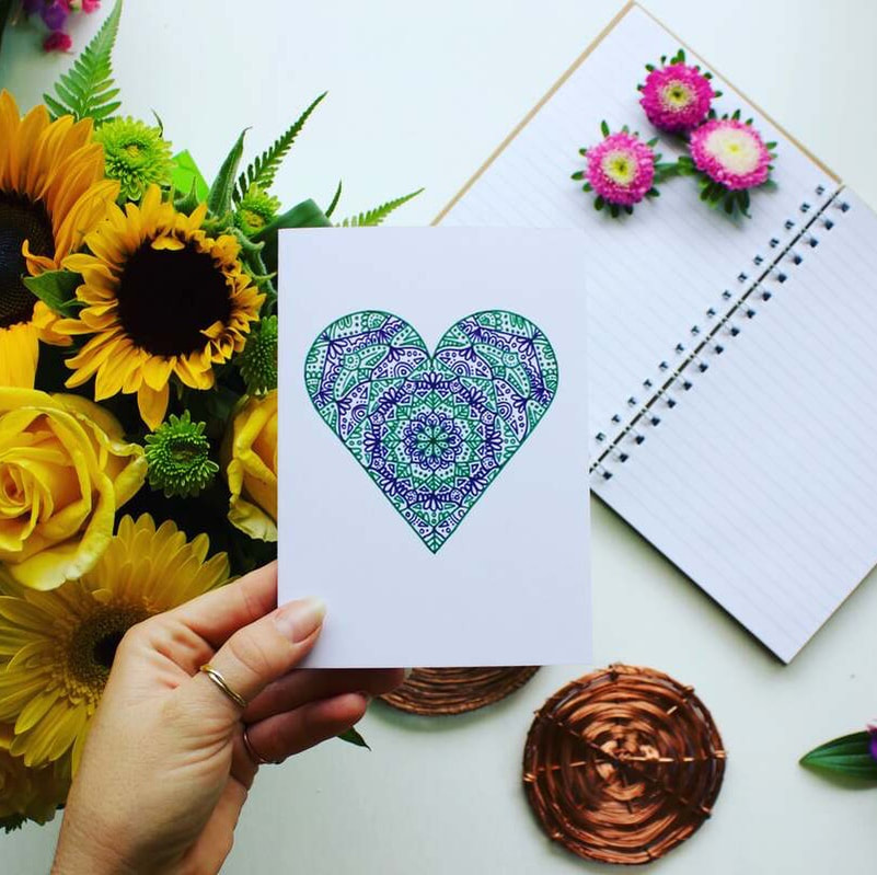 International Women's Day gift card - Love heart